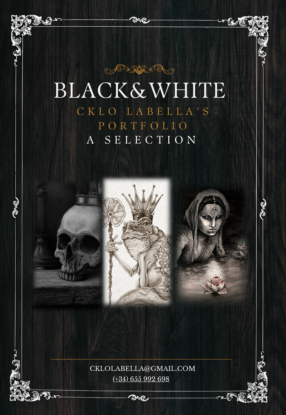 Cklo Labella's Black and White Portfolio Cover